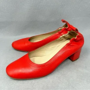 Everlane Women's The Day Heel Pumps Red Shoes Sz 6.5