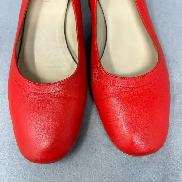 Everlane Women's The Day Heel Pumps Red Shoes Sz 6.5