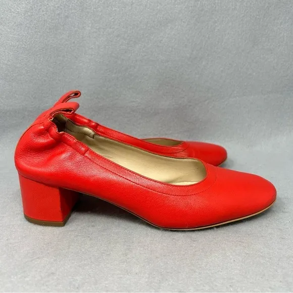 Everlane Women's The Day Heel Pumps Red Shoes Sz 6.5
