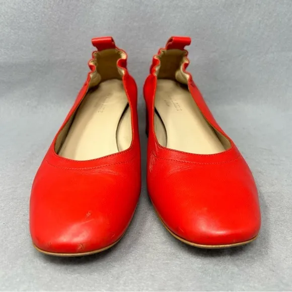 Everlane Women's The Day Heel Pumps Red Shoes Sz 6.5