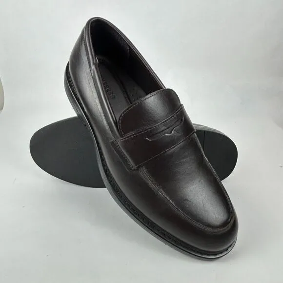 Express Men's Black Leather Penny Loafer Dress Shoes 9 NEW