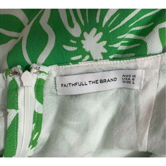 FAITHFULL Taormina Midi Dress - Green - $199 MSRP