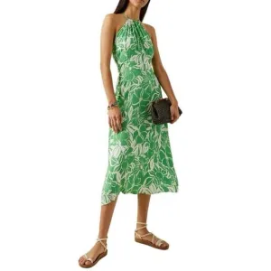 FAITHFULL Taormina Midi Dress - Green - $199 MSRP