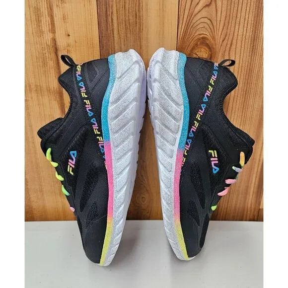 Fila Galaxia 3 Black Rainbow Big Kid's Shoes Size 7