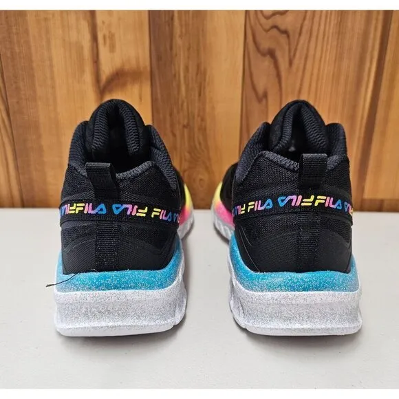 Fila Galaxia 3 Black Rainbow Big Kid's Shoes Size 7
