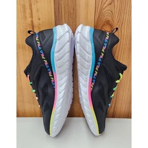 Fila Galaxia 3 Black Rainbow Big Kid's Shoes Size 7