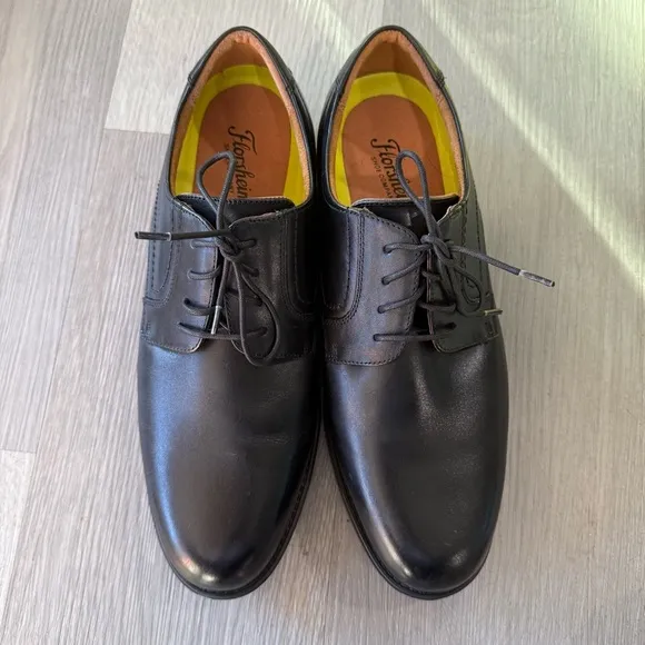 Florsheim 11576-001 Medfield Plain Toe Black Leather Oxford Dress Shoes 9EEE