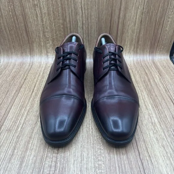 Florsheim Allis Oxford Comfortech Cap Toe Burgundy Mens Dress Shoes US 10.5 Wide