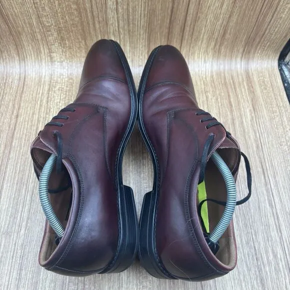 Florsheim Allis Oxford Comfortech Cap Toe Burgundy Mens Dress Shoes US 10.5 Wide