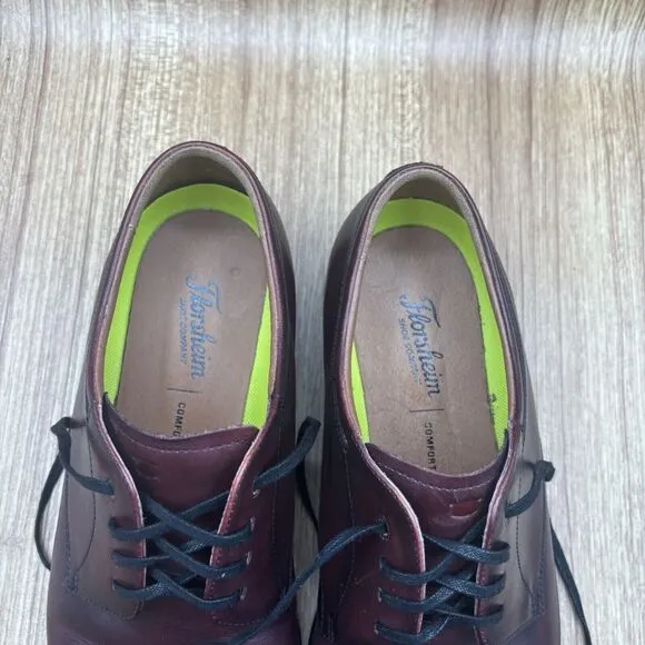 Florsheim Allis Oxford Comfortech Cap Toe Burgundy Mens Dress Shoes US 10.5 Wide