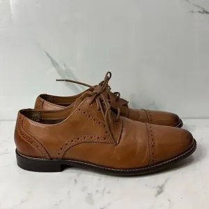 FLORSHEIM Cap Toe Brown Leather Dress Shoes