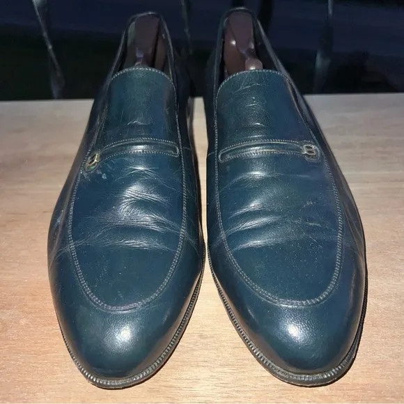 Florsheim Navy Leather Slip-On Loafers Men’s Size 8.5 EEE Model 89175 ED