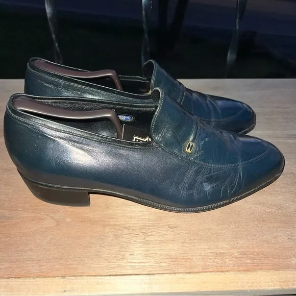 Florsheim Navy Leather Slip-On Loafers Men’s Size 8.5 EEE Model 89175 ED
