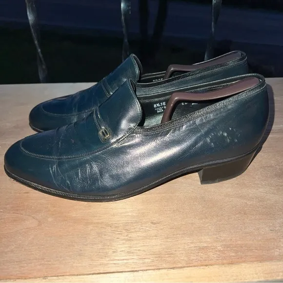 Florsheim Navy Leather Slip-On Loafers Men’s Size 8.5 EEE Model 89175 ED