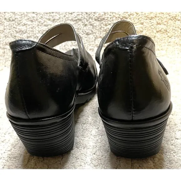 FLY London WOKA095FLY Black Giglio Mary Jane Shoes NIB 41 US 10 Box Pumps Heels