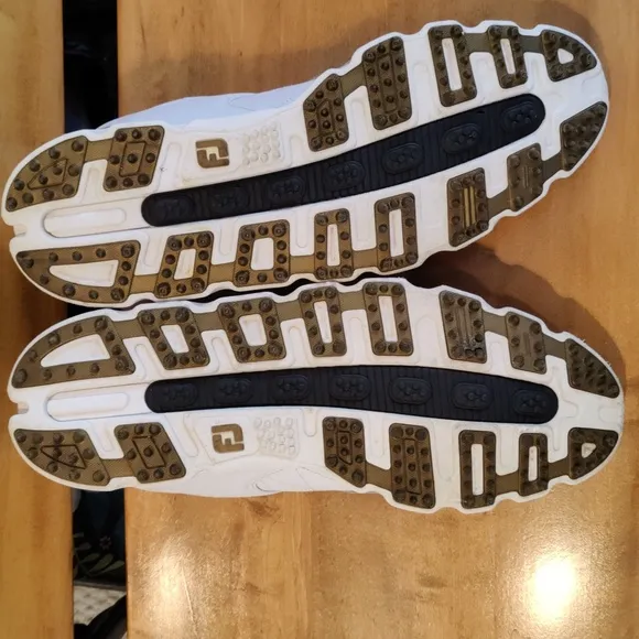 FootJoy Pro SL White and Gold Size 12 Golf Shoes