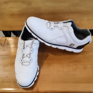 FootJoy Pro SL White and Gold Size 12 Golf Shoes