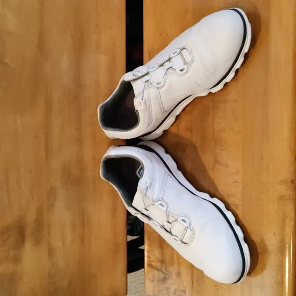 FootJoy Pro SL White and Gold Size 12 Golf Shoes