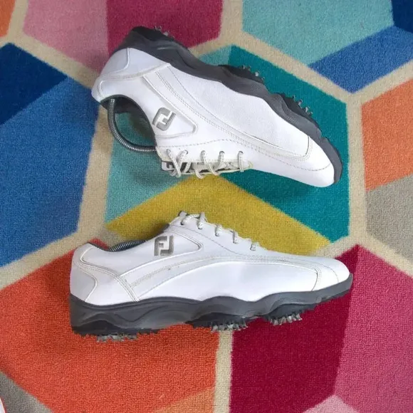 FootJoy Super Lites Men's Golf Shoes. White/Black  Size 9