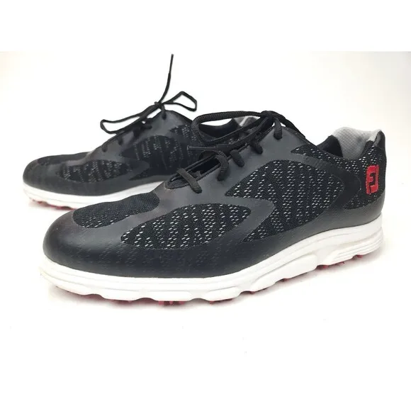 FootJoy SuperLites XP 58027 Men's 9.5 M Red &amp; Black Golf Shoes
