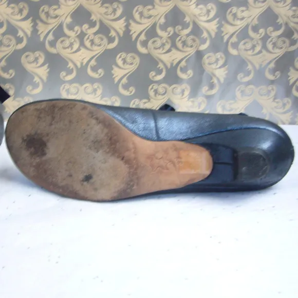 Fornarina Blue Metallic Kitten Heel -Size 37/6-6.5