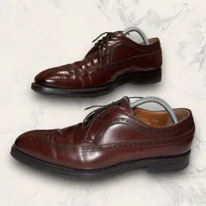 Franceschetti Wingtip Oxford Brown Leather Dress Shoes Mens Size 8