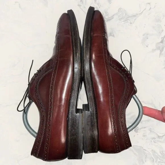 Franceschetti Wingtip Oxford Brown Leather Dress Shoes Mens Size 8