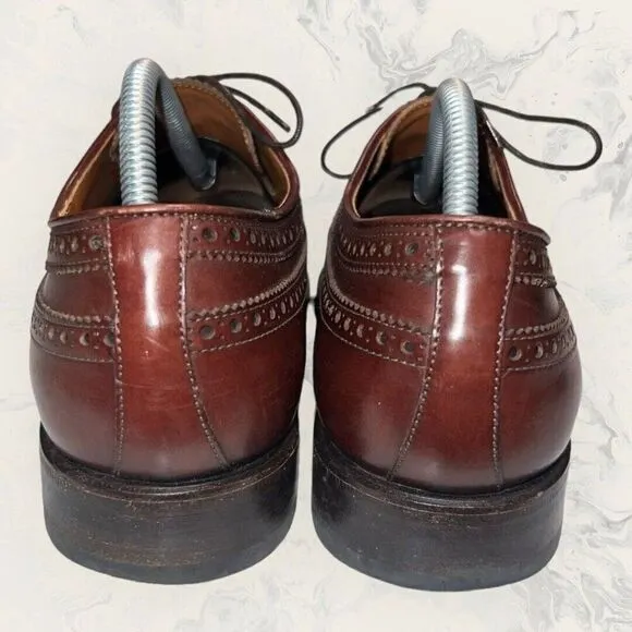 Franceschetti Wingtip Oxford Brown Leather Dress Shoes Mens Size 8
