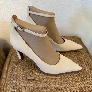 Franco Sarto Adeja Suede Ankle Strap Heels - Size 11M