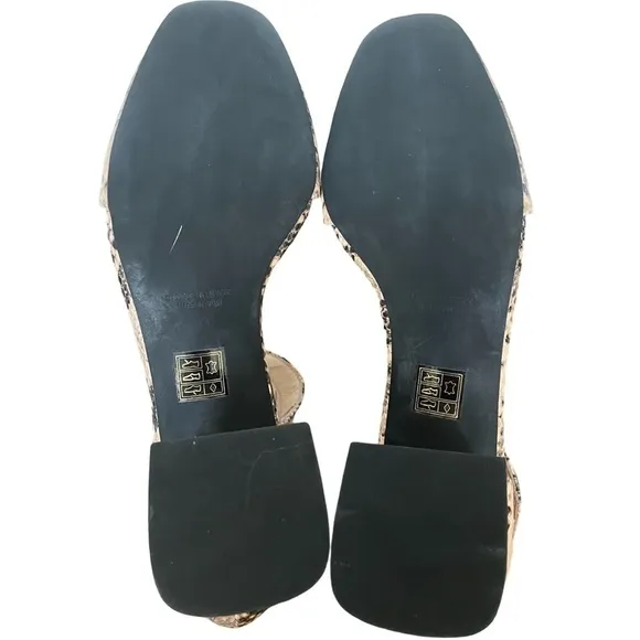 Free People Snakeskin Leather Block Heels Size 10