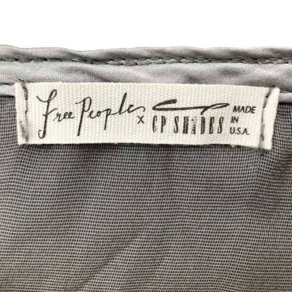 FREE PEOPLE X CP SHADES Regina Crushed Velvet Tunic Dress Silk Blend Gray