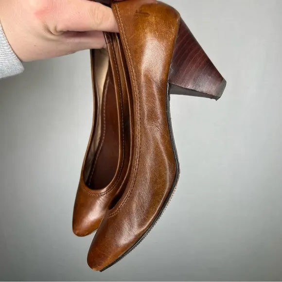 FRYE | Brown Leather Heeled Pumps 6 Woman’s Regina