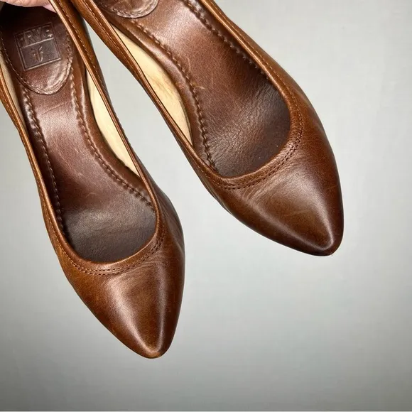 FRYE | Brown Leather Heeled Pumps 6 Woman’s Regina