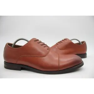 Frye Cognac Tan Scott Men's Size 10.5 Cap Toe Lace Leather Oxford Dress Shoes