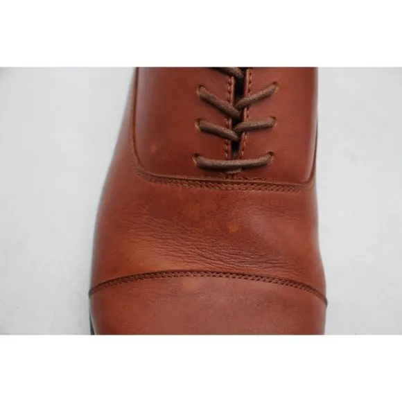 Frye Cognac Tan Scott Men's Size 10.5 Cap Toe Lace Leather Oxford Dress Shoes