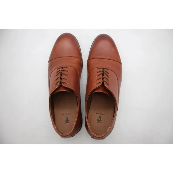 Frye Cognac Tan Scott Men's Size 10.5 Cap Toe Lace Leather Oxford Dress Shoes