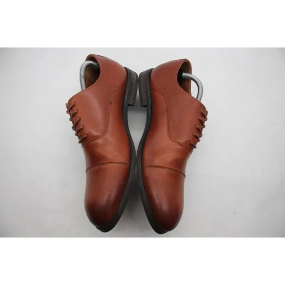 Frye Cognac Tan Scott Men's Size 10.5 Cap Toe Lace Leather Oxford Dress Shoes