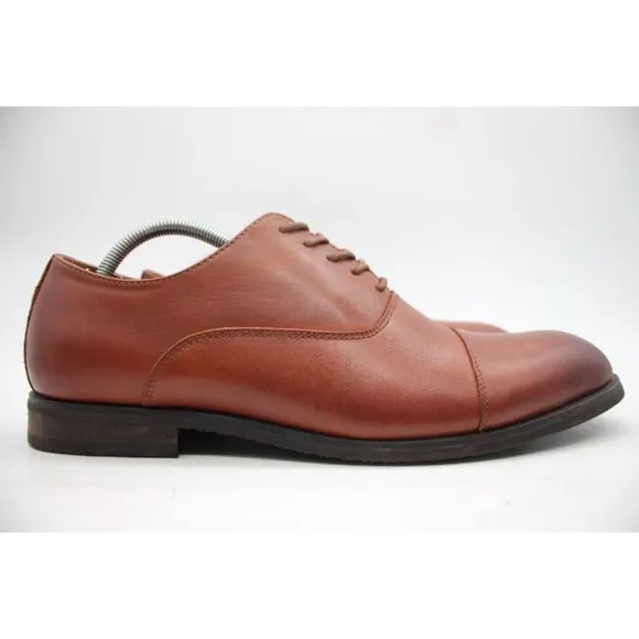 Frye Cognac Tan Scott Men's Size 10.5 Cap Toe Lace Leather Oxford Dress Shoes