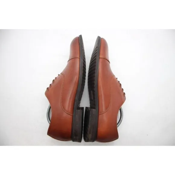 Frye Cognac Tan Scott Men's Size 10.5 Cap Toe Lace Leather Oxford Dress Shoes