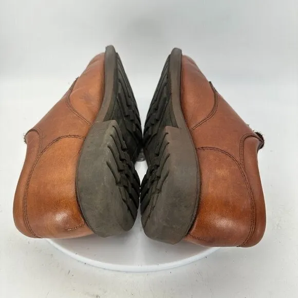 Frye Mathew Men Size 9.5 M Derby Plain Toe Dress Shoes Brown Leather 84875