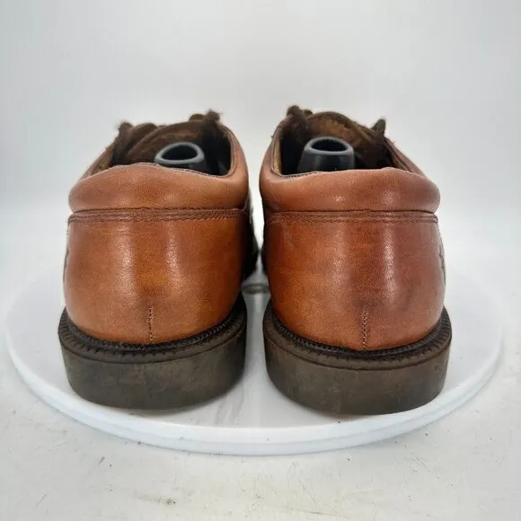 Frye Mathew Men Size 9.5 M Derby Plain Toe Dress Shoes Brown Leather 84875
