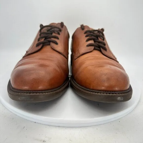 Frye Mathew Men Size 9.5 M Derby Plain Toe Dress Shoes Brown Leather 84875