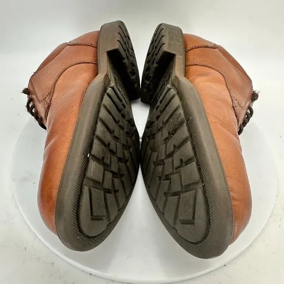 Frye Mathew Men Size 9.5 M Derby Plain Toe Dress Shoes Brown Leather 84875