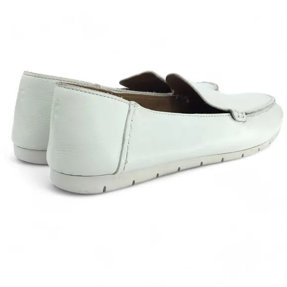 Frye Women's Sedona Shoes sz 11 Venetian Mocs Loafers Flats Leather White