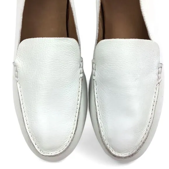 Frye Women's Sedona Shoes sz 11 Venetian Mocs Loafers Flats Leather White