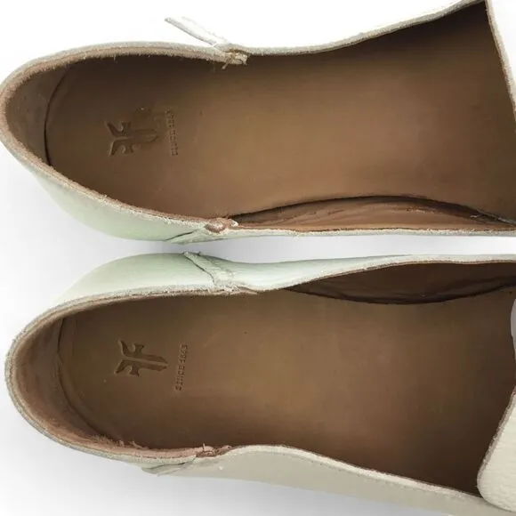 Frye Women's Sedona Shoes sz 11 Venetian Mocs Loafers Flats Leather White