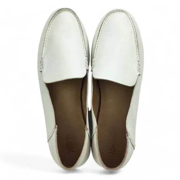Frye Women's Sedona Shoes sz 11 Venetian Mocs Loafers Flats Leather White