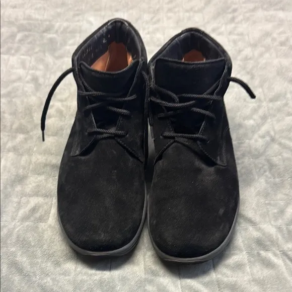 Ganter ACTIV Suede Nubuck Tie Booties, Shoes, Black, Size 5.5 UK or 7.5 US