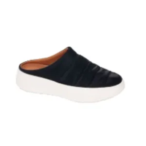 Gentle Souls by Kenneth Cole Women's Rosette Puff Mules Black 7.5M NWT