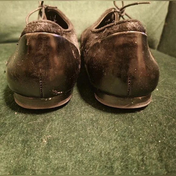 Gentle Souls genuine calf hair Oxfords black size 7.5